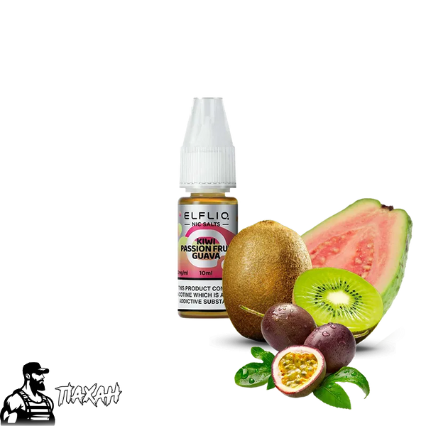 Жидкость Elfliq Kiwi Passion Fruit Guava (Киви Маракуйя Гуава, 10 мл) 19781 Фото Інтернет магазину Кальянів - Пахан